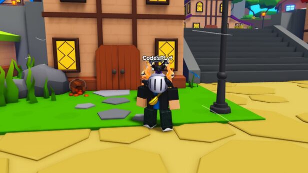 Spirits Journey Codes Beta March 2026 Try Hard Guides Roblox Spirits Journey Avatar Wearing Silver Helmet Standing In Village In Front Of House To The Left Of Stairs 616x347 