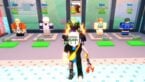 Roblox Steal An Anime Avatar Wearing Silver Helmet And Claw Arm Standing Before Different Anime Characters