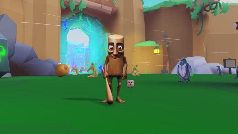 Roblox To Be Brainrot A Wooden Stick With A Face Holding A Stick