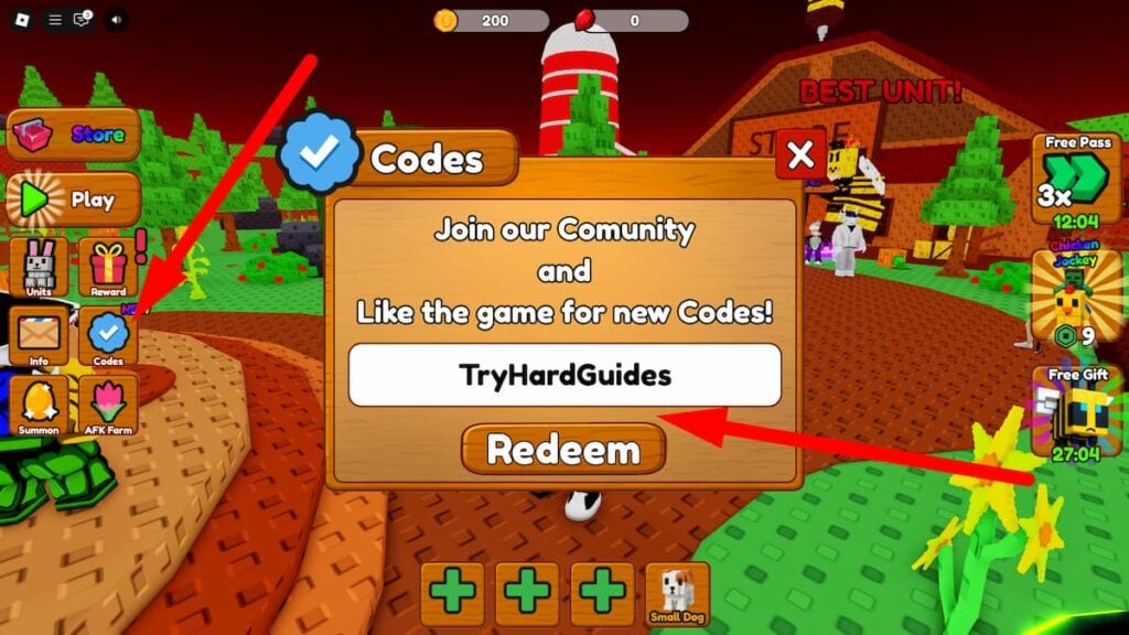 How To Redeem Codes In Grow Garden Tower Defense Roblox