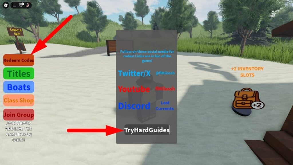 How To Redeem Codes In Lost Currents Roblox