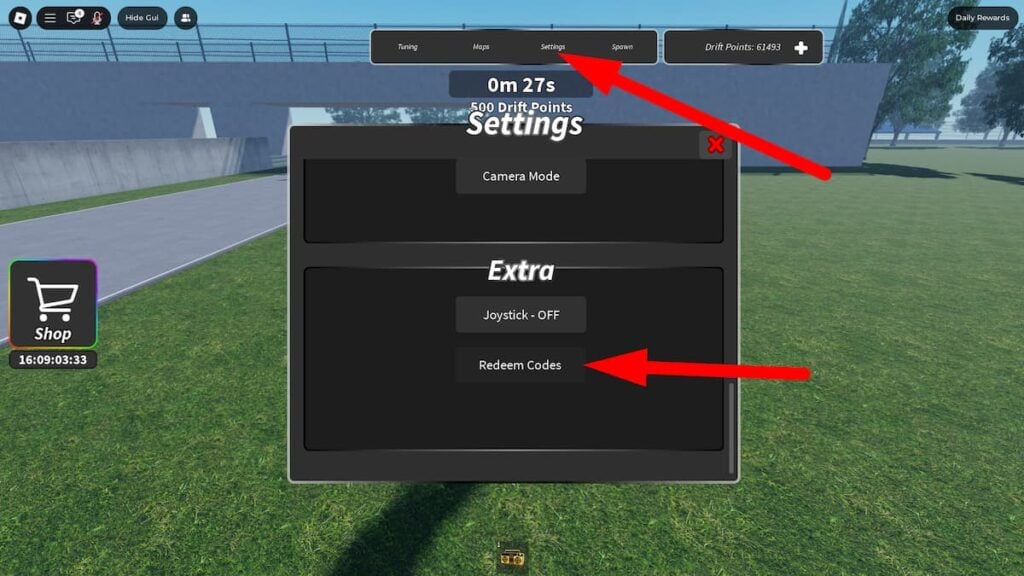 How To Redeem Codes In Shopping Drift At Bloxmart Roblox