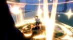 Roblox Aether Adventure Avatar Wearing Silver Helmet With Beams Of Lights Raining Down From The Sky