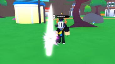 Roblox Anime Reverse Avatar Wearing Silver Helmet And Massive Left Arm Punching So Fast A White Split Appears In Thin Air