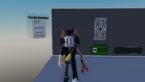 Roblox Card Flipping Incremental Avatar Wearing Silver Helmet Standing Before A Green Button To Flip A Card