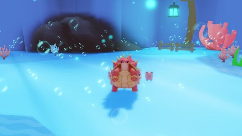 Roblox Fish Evolution A Red Dragon Sea Turtle Rearing To Attack Underwater