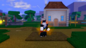 Roblox Grimoires Legacy Avatar Wearing Silver Helmet Posing In Front Of Small House With Blue Windows