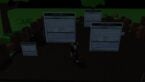 Roblox Grow A Job Application Avatar Wearing Silver Helmet Standing Near Giant Job Applications Growing From Soil In The Dark