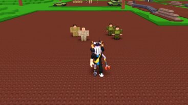 Roblox Grow A Military Avatar Wearing Silver Helmet And Metal Claw Arm Standing Before Soldiers Standing On Dirt Wearing Different Army Uniforms