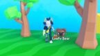 Roblox Guess The Country Or Die Avatar Wearing Silver Helmet And Claw Arm Standing Near Trees A Leafy Bear Pet