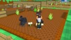 Roblox Horse Rng Avatar Wearing Silver Helmet With Massive Left Arm Standing In Padock With Horses One Black Two Brown