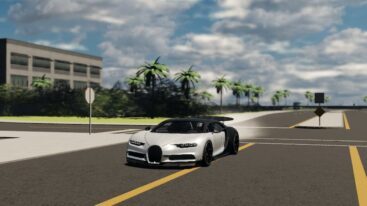 Roblox Project Florida V3 Bergravi Chiron Black And White Sports Car Speeding Down Road