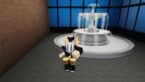 Roblox Scam Call Center Simulator Avatar Wearing Silver Helmet Playing Bongos Need A Water Fountain
