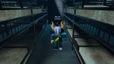 Roblox Squid Ding Avatar Wearing Silver Helmet And Green Clothing Standing Inbetween Bunk Beds