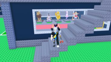 Roblox Steal A Freddy Avatar Wearing Silver Helmet And Claw Arm Standing Outside Window With Freddy Characters Inside