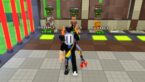 Roblox Steal A Mob Avatar Wearing Silver Helmet Standing Before Mobs Making Money With Red Lasers On The Side