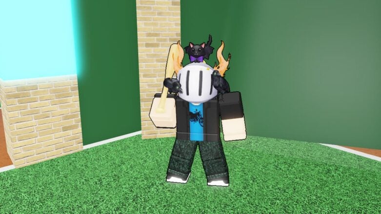 Roblox Superstar Baseball Avatar Wearing Silver Helmet Holding A Baseball Bat