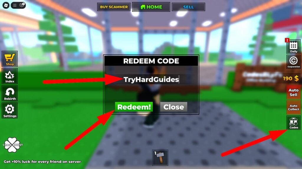 How To Redeem Codes In Build A Scam Empire Roblox