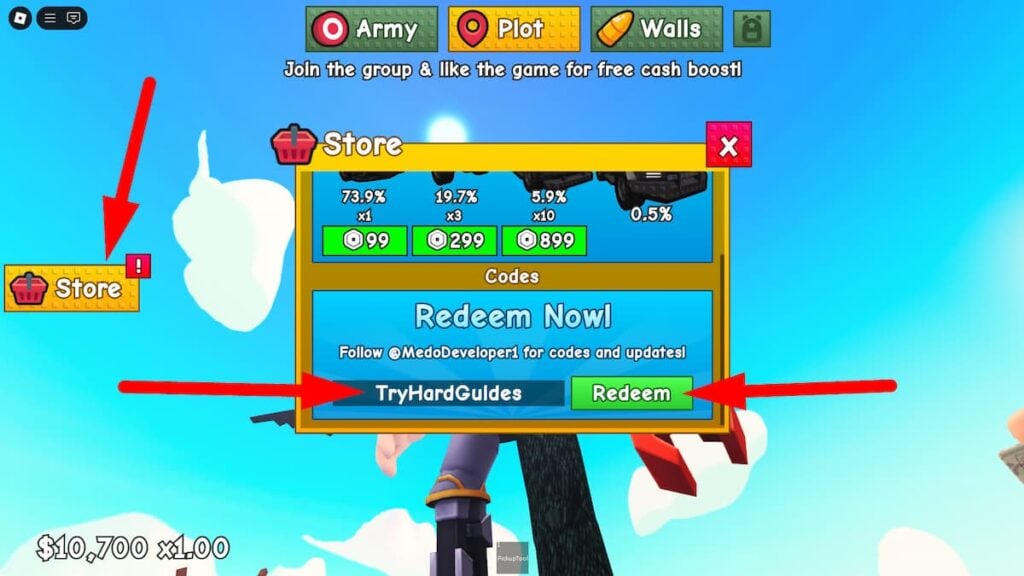How To Redeem Codes In Grow A Military Roblox