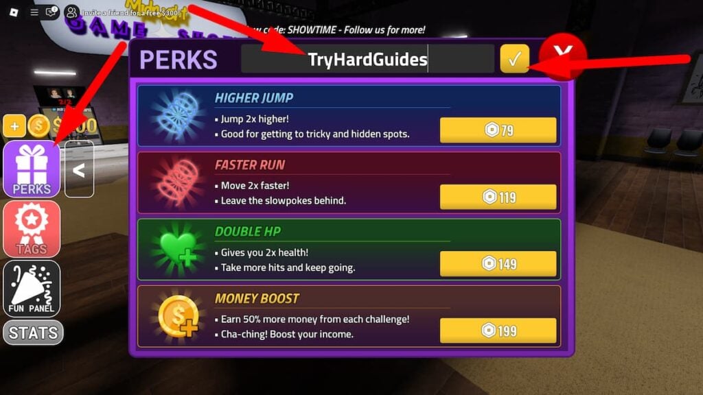 How To Redeem Codes In Midnight Game Show Roblox