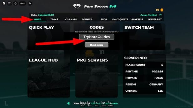 Pure Soccer Codes [Upd] (July 2026) - Try Hard Guides