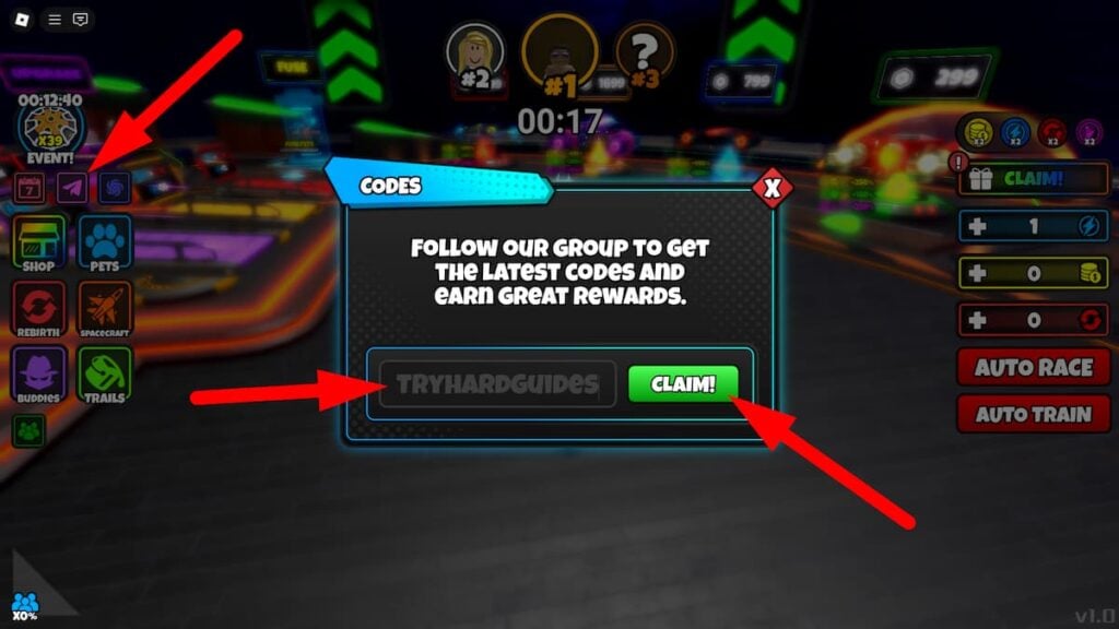How To Redeem Codes In Spaceship Training Roblox