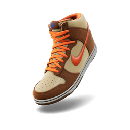 Fortnite Nike Dunk High 'beechtree/orange Blaze' Shoes of Cosmetic Set Image