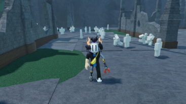 Roblox Artificial Warfare Avatar Wearing Silver Helmet And Claw Arm Standing In Front Of Tons Of Grey Avatars