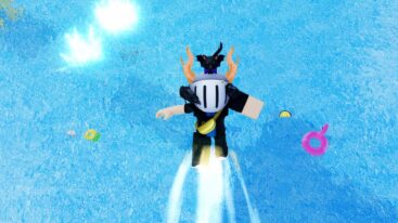 Roblox Dive Into A Pool Avatar Wearing Silver Helmet Falling Backwards Into Blue Pool Below Near Pink Flamingo Floater