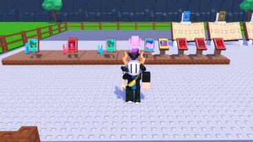 Roblox Grow A Collection Avatar Wearing Silver Helmet With Cat And Fire Standing Before Tons Of Display Sands With Differnet Colored Cards On Top