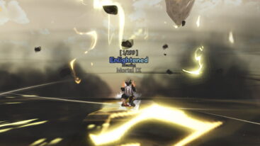 Roblox Immortal Luck X Avatar Wearing Silver Helmet Mediating As Lightning Erupts Around Him Along With Darkess