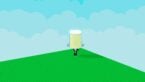 Roblox The Pee Game Avatar Wearing Silver Helmet Holding Jar Of Sand On Green Floor