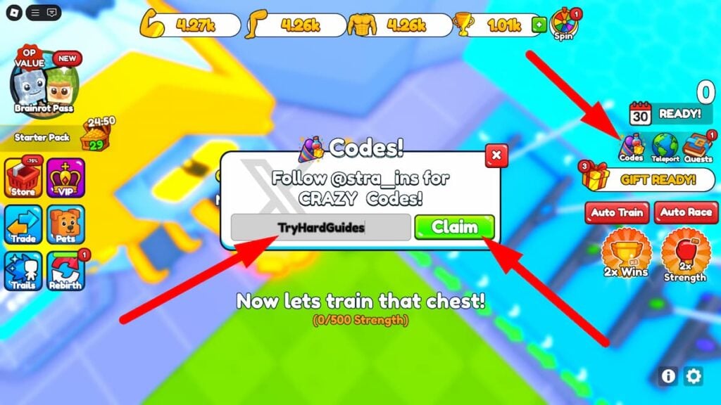 Gym Climb Race Codes (August 2025) How To Redeem Codes In Gym Climb Race Roblox