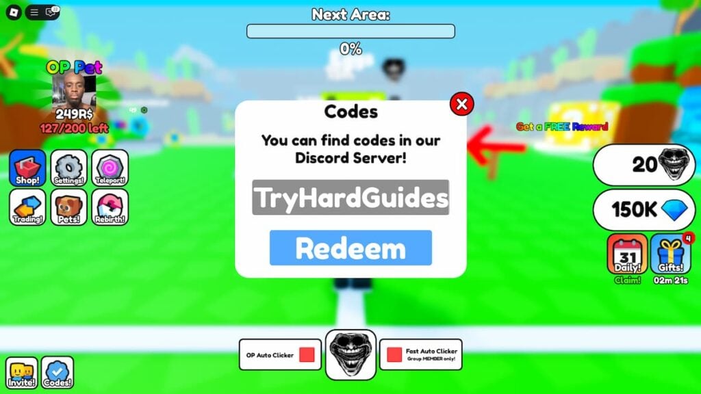 How To Redeem Codes In Phonk Clicker Roblox