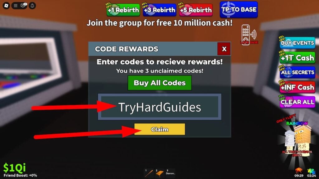 Steal The Free Brainrot Modded Codes (August 2025) How To Redeem Codes In Steal The Free Brainrot Modded Roblox
