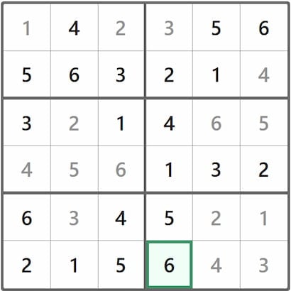 Mini Sudoku Answer 175