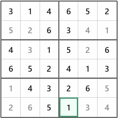 Mini Sudoku Answer 177