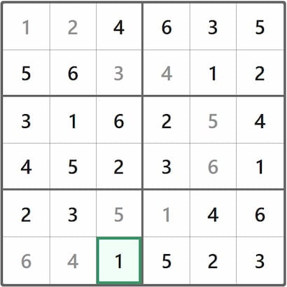 Mini Sudoku Answer 179