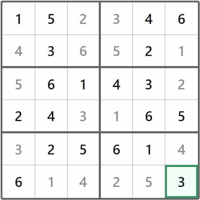 Mini Sudoku Answer 189