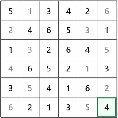 Mini Sudoku Answer 193
