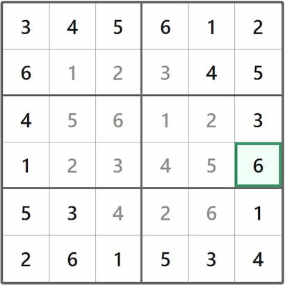 Mini Sudoku Answer 196