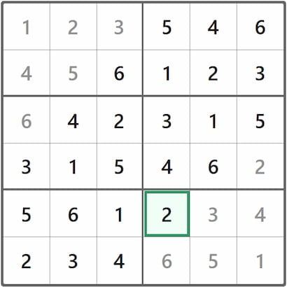 Mini Sudoku Answer 198