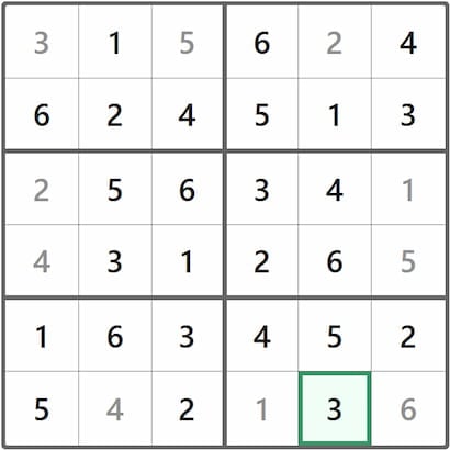 Mini Sudoku Answer 199
