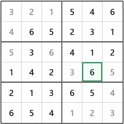 Mini Sudoku Answer 203