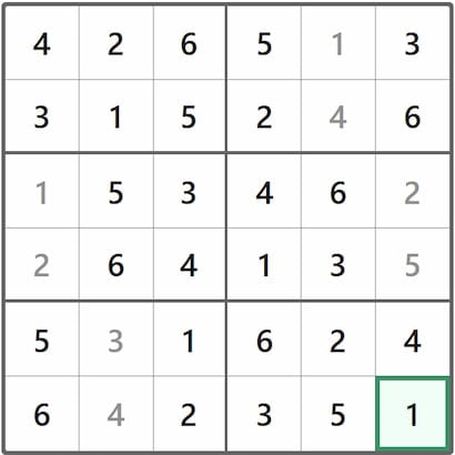 Mini Sudoku Answer 207