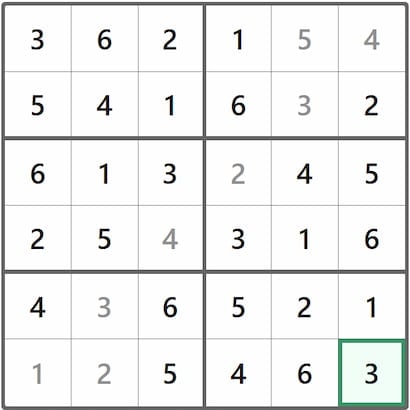 Mini Sudoku Answer 214