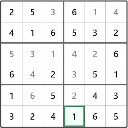 Mini Sudoku Answer 215