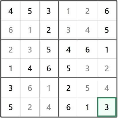 Mini Sudoku Answer 217