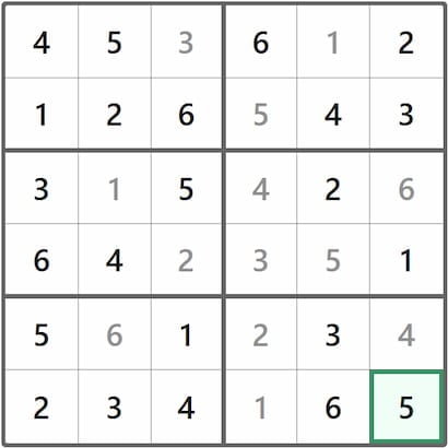 Mini Sudoku Answer 218