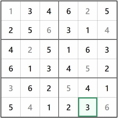 Mini Sudoku Answer 228